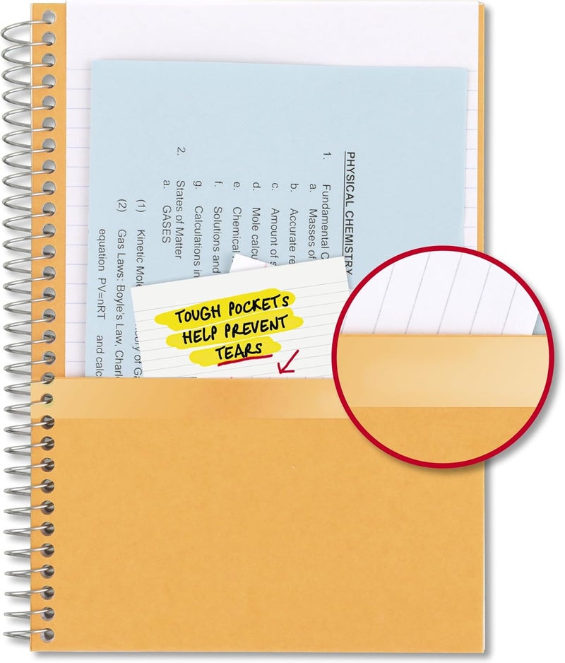 Five Star Spiral Notebook, 2 Subject, College Ruled Paper, 6" x 9-1/2", 80 Sheets, Fights Ink Bleed, Water Resistant Cover, Amethyst Purple (840029CF1-ECM) - Image 4